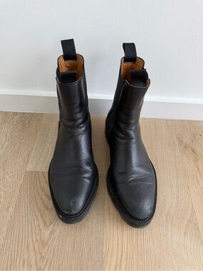 Alexander Wang Black Leather Chelsea Ankle Boots